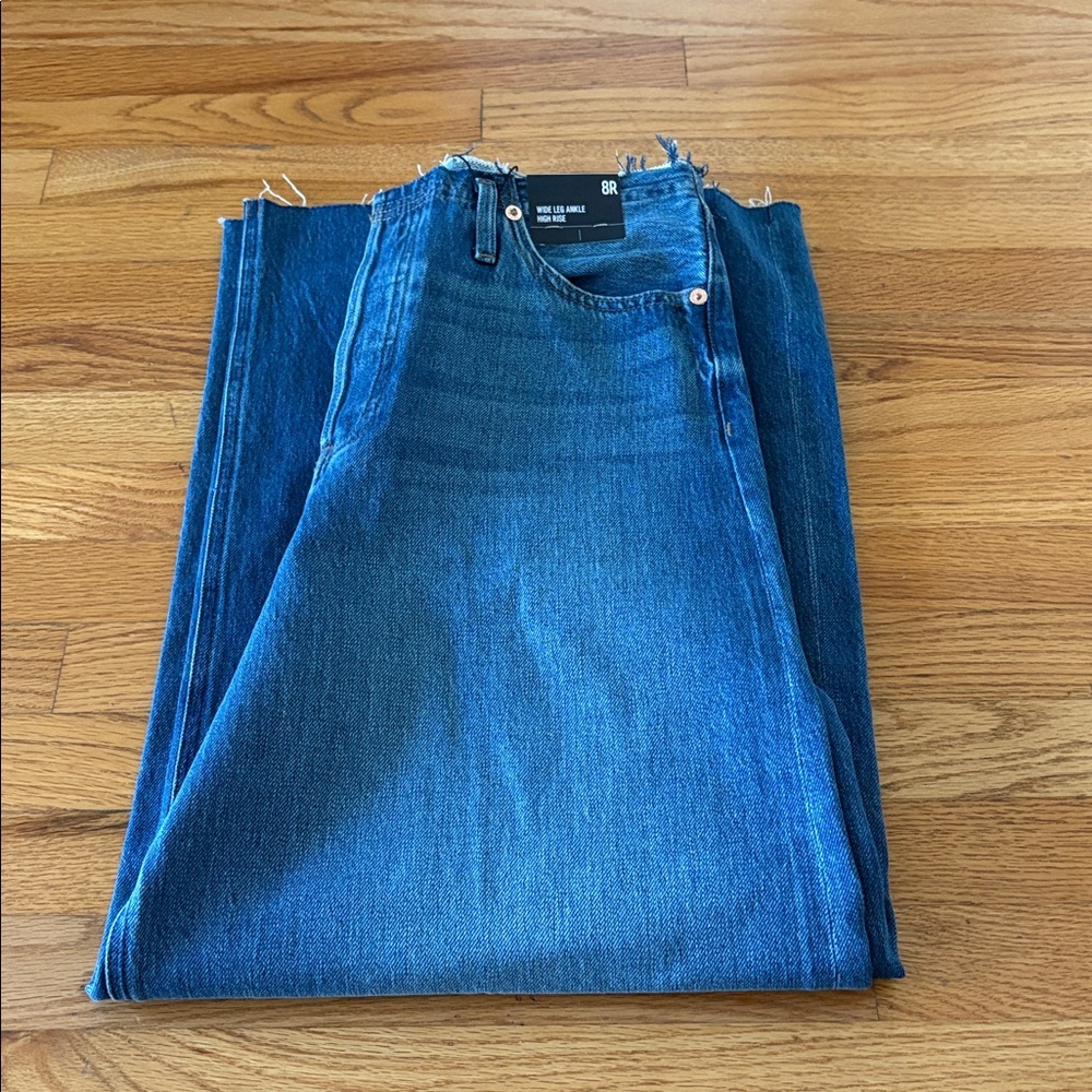 Express High Rise Wide Leg Denim Jeans